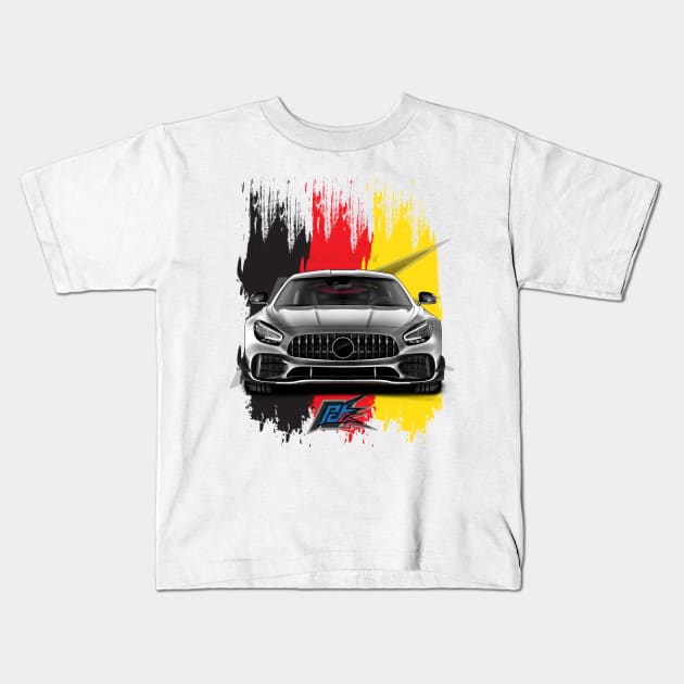 mercedes amg gt r silver Kids T-Shirt by naquash
